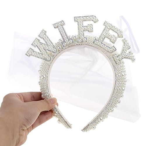 Vollte Perlen Stirnband Haare Reifen Vintage Festzug Prom Brautschleier Für Hochzeit Braut Hochzeit Haarzubehör Stirnbänder Für Mit Schleier von GMBYLBY