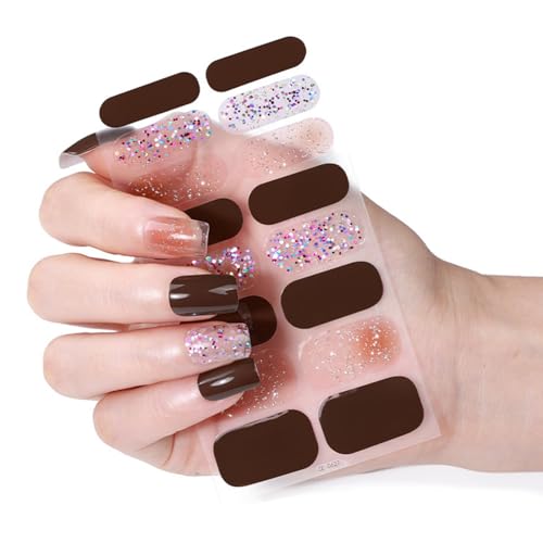 Weihnachts Nagellackstreifen Maniküre Aufkleber Vollständige Nagelfolien Gel Nagelstreifen Nagelkunstaufkleber Nagellackfolien von GMBYLBY