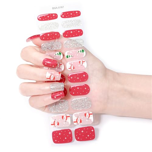 Weihnachtsstile Easy Apply Gel Nails Wraps Vollbezüge Gelnägel Aufkleber Gel Wraps Für Schnelle Home Manicure Nails Kunst von GMBYLBY