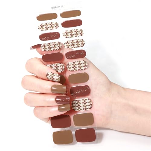 Weihnachtsstile Easy Apply Gel Nails Wraps Vollbezüge Gelnägel Aufkleber Gel Wraps Für Schnelle Home Manicure Nails Kunst von GMBYLBY