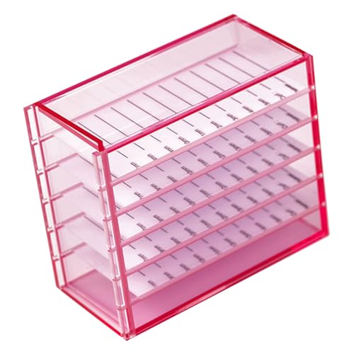 Wimpernhalter aus Acryl, 5-lagig, zum Veredeln von Wimpernverlängerungen, transparente Wimpernablage, Organizer, Aufbewahrungsbox, Veredelungswerkzeug von GMBYLBY