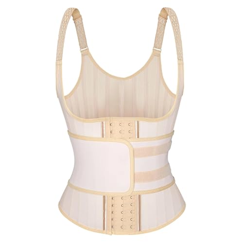 Formende Bodys Für Damen Taillen Trainer Body Shaper Für Frauen Plus Größe Stahl Knochen Workout Trimmer Schlankheits-Übung Korsett Oberteile 6XL Beige von GMDNS