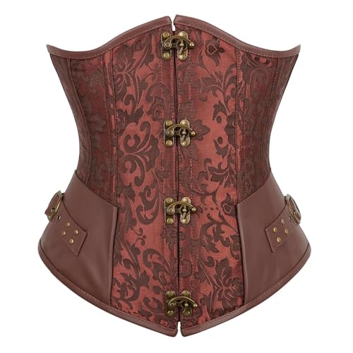 Korsagen & Bustiers Für Damen Gothic Steampunk Taille Cincher Unterbrust Korsett Bustier Trainer Plus Größe S-6Xl Xxxl Braun von GMDNS