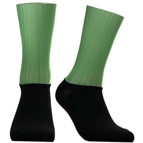 Running-Socken Für Herren Fahrrad Team Aero Socken Nahtlose Anti Slip Radfahren Rennrad Outdoor Racing Kompression Sport 39-45 Grün von GMDNS