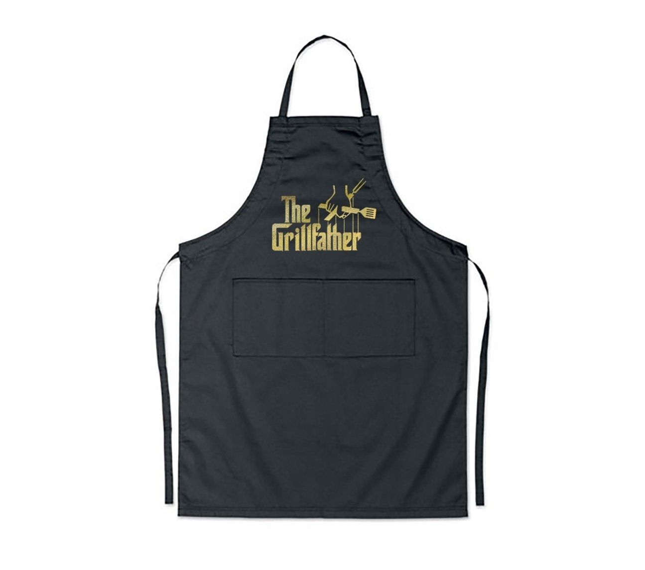 Vatertag Geschenk Schürze, Grillfather, Benutzerdefinierte Schwarze Mann Koch, Barbecue, Schürze Name von GMDesignsCo