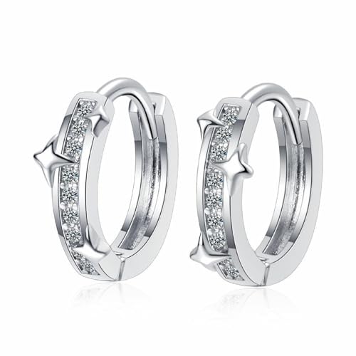 Creolen Silber 925 Ohrringe - Klein Creolen fr Damen & Mdchen, 1 Paar Zirkon Zierliche Knorpel Tragus Helix von GMEDRIDAS