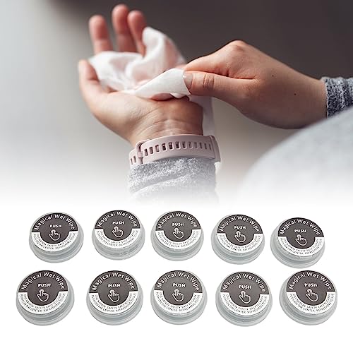 Gepresste, tragbare Feucht- und Trockentücher, tragbare Press-Hand-Gesichtstücher, vielseitig einsetzbare, erweiterbare Tücher, Press-Handtücher (Color : 10pcs) von GMFLEX