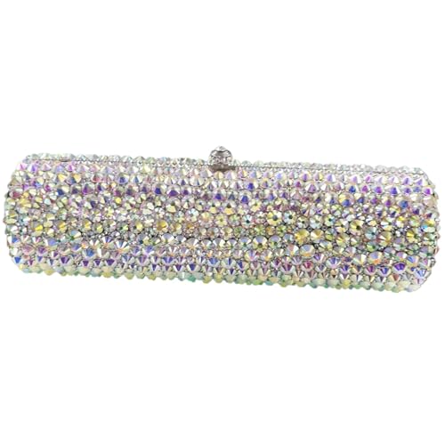 GMGQJST Clutch Damen Rot Silber Gold Kristall Diamant Abendtaschen und Clutches Taschen Formale Dinnerparty Prom Damen Diamant Handtaschen Geldbörse(Green) von GMGQJST