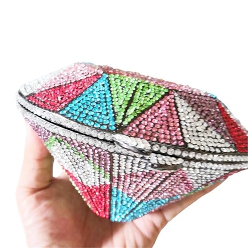 GMGQJST Clutch Diamantring-Form-Tasche Diamanten Clutch Taschen Frauen Prom Abendtaschen Designer Handtaschen Clutch Geldbörse Brieftasche(Brown) von GMGQJST