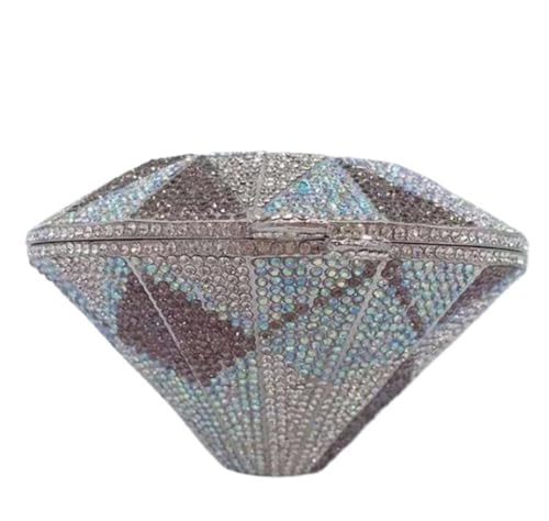 GMGQJST Clutch Diamantring-Form-Tasche Diamanten Clutch Taschen Frauen Prom Abendtaschen Designer Handtaschen Clutch Geldbörse Brieftasche(Khaki) von GMGQJST
