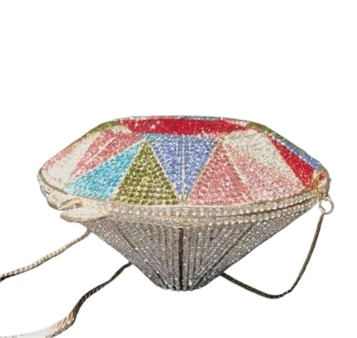 GMGQJST Clutch Diamantring-Form-Tasche Diamanten Clutch Taschen Frauen Prom Abendtaschen Designer Handtaschen Clutch Geldbörse Brieftasche(Pink) von GMGQJST