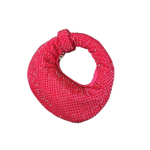 GMGQJST Clutch Volldiamant-Knödeltasche for Damen, Abendessen-Clutch, funkelnde Strass-Abendhandtasche, Mini-Bankett-Party-Geldbörse(Red) von GMGQJST