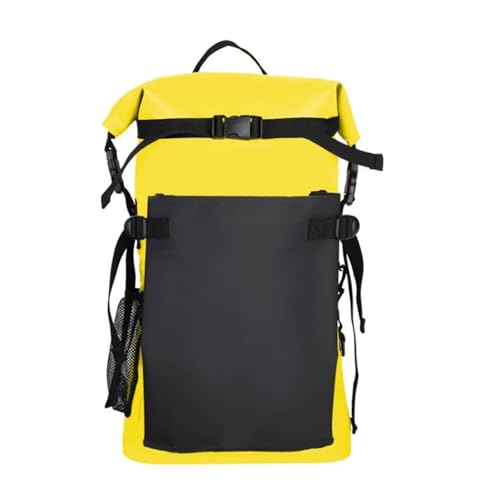GMGQJST Dry Bag Rucksack 30L Wasserdichter Dry Bag Rucksack for Camping Driften Wandern Schwimmen Rafting Kajakfahren Fluss Trekking Outdoor Schwimmende Taschen(Yellow) von GMGQJST