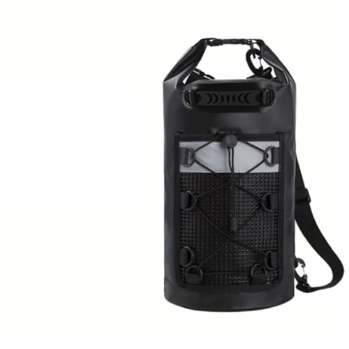GMGQJST Dry Bag Rucksack Schwimmen PVC Pack Dry Bag Rucksack for Frauen Männer 10L 20L wasserdichte Schulter Kajak Trekking Driften Rafting Surfen Bootfahren Tasche(10L Black) von GMGQJST