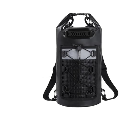 GMGQJST Dry Bag Rucksack Schwimmen PVC Pack Dry Bag Rucksack for Frauen Männer 10L 20L wasserdichte Schulter Kajak Trekking Driften Rafting Surfen Bootfahren Tasche(30L Black) von GMGQJST