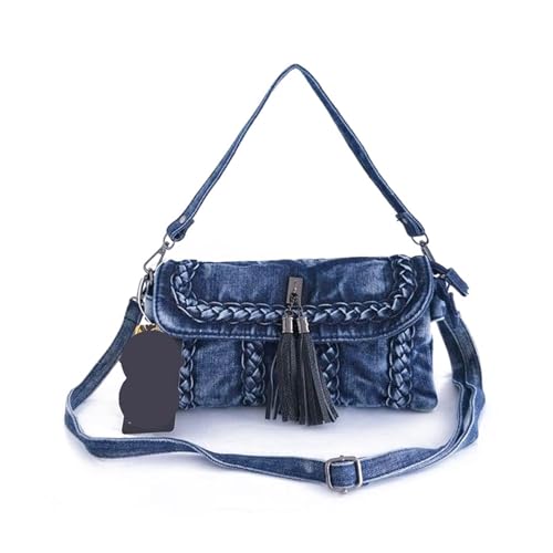 GMGQJST Jeans Tasche Damen Retro Damen Messenger Bags Kleine Umhängetasche Denim Tote Bag Kleine Clutch Handtaschen von GMGQJST