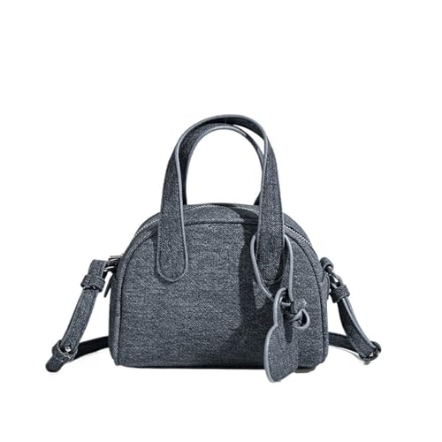 GMGQJST Jeans Tasche Damen Vintage Imitation Denim Frauen Handtasche Kleine Trend Designer Weibliche Schulter Messenger Tasche Damen Totes(Black) von GMGQJST