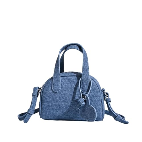 GMGQJST Jeans Tasche Damen Vintage Imitation Denim Frauen Handtasche Kleine Trend Designer Weibliche Schulter Messenger Tasche Damen Totes(Dark Blue) von GMGQJST