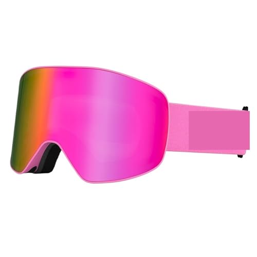 GMGQJST Motocross Brille Professional Ski Glasses Men Women Anti-fog Snow Skiing Protection Winter Adult Sport(Pink fra pink lens) von GMGQJST
