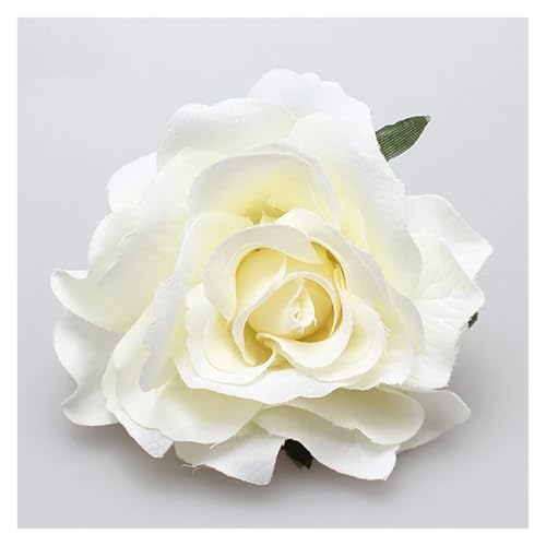 Haarschmuck Blumen 3PCS Rose Künstliche Blume Haarnadel Braut Hochzeit Party Brosche Frauen Haar Clips Headwear(Mikl white) von GMGQJST