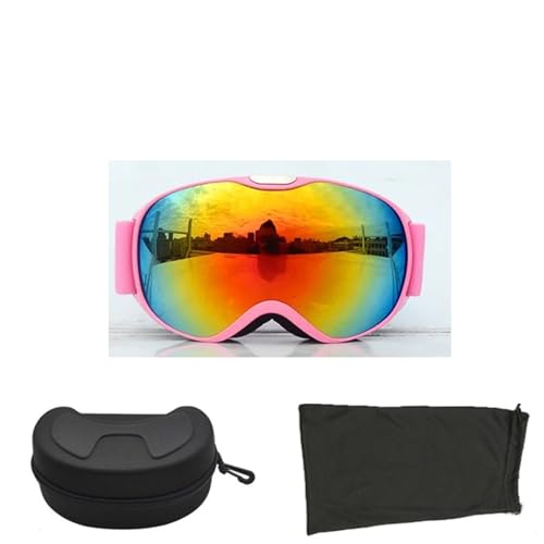 Motocross Brille Children Ski Goggles Anti-fog Double Layer Skiing Glasses Kids Snowboard Winter Outdoor Sports Goggle for Age 4-14(XJ-ET-FE-HE) von GMGQJST