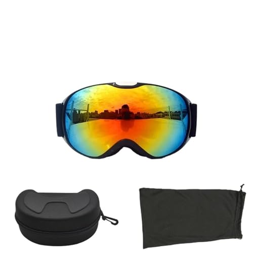 Motocross Brille Children Ski Goggles Anti-fog Double Layer Skiing Glasses Kids Snowboard Winter Outdoor Sports Goggle for Age 4-14(XJ-ET-HE-HE) von GMGQJST
