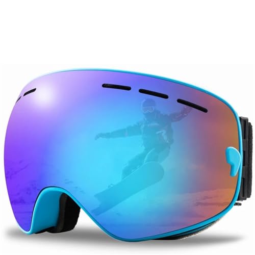 Motocross Brille Double Layers Anti-fog Ski Goggles Snowmobile Ski Mask Skiing Glasses Men Women Snow Googles Snowboard Sunglas(SE5) von GMGQJST