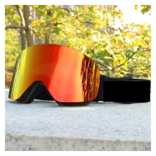 Motocross Brille Ski Goggles Magnetic Double Layer Lens Magnet Skiing Anti-fog Snowboard Men Ski Glasses Eyewear Oculos Snowboard(Frame and lens 12) von GMGQJST