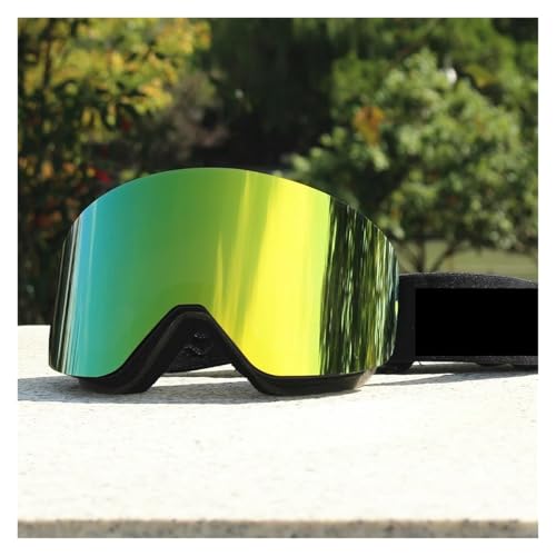 Motocross Brille Ski Goggles Magnetic Double Layer Lens Magnet Skiing Anti-fog Snowboard Men Ski Glasses Eyewear Oculos Snowboard(Frame and lens 15) von GMGQJST