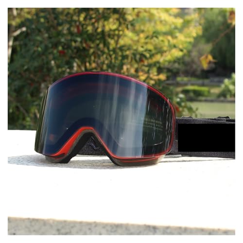 Motocross Brille Ski Goggles Magnetic Double Layer Lens Magnet Skiing Anti-fog Snowboard Men Ski Glasses Eyewear Oculos Snowboard(Frame and lens 17) von GMGQJST