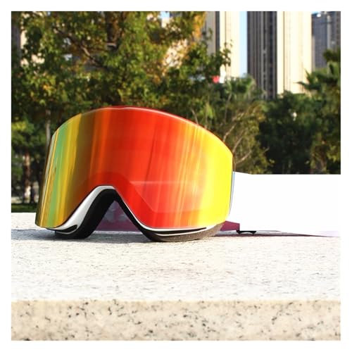 Motocross Brille Ski Goggles Magnetic Double Layer Lens Magnet Skiing Anti-fog Snowboard Men Ski Glasses Eyewear Oculos Snowboard(Frame and lens 6) von GMGQJST