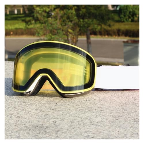 Motocross Brille Ski Goggles Magnetic Double Layer Lens Magnet Skiing Anti-fog Snowboard Men Ski Glasses Eyewear Oculos Snowboard(Frame and lens 7) von GMGQJST