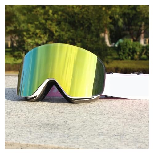 Motocross Brille Ski Goggles Magnetic Double Layer Lens Magnet Skiing Anti-fog Snowboard Men Ski Glasses Eyewear Oculos Snowboard(Frame and lens 8) von GMGQJST