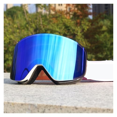 Motocross Brille Ski Goggles Magnetic Double Layer Lens Magnet Skiing Anti-fog Snowboard Men Ski Glasses Eyewear Oculos Snowboard(Frame and lens 9) von GMGQJST