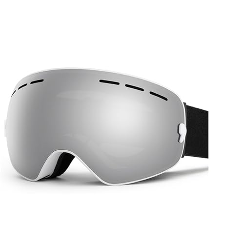 Motocross Brille Ski Goggles Men Women Snowboard Goggles Glasses For Skiing UV400 Protection Skiing Snow Glasses Anti-Fog Ski Mask(WHITE) von GMGQJST