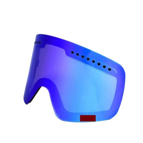 Motocross Brille Ski Goggles with Magnetic Double Layer Polarized Lens Skiing Anti-fog Snowboard Goggles Men Women Ski Glasses Eyewear case(Blue2 Lens Only) von GMGQJST