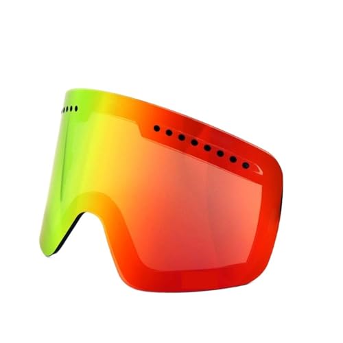 Motocross Brille Ski Goggles with Magnetic Double Layer Polarized Lens Skiing Anti-fog Snowboard Goggles Men Women Ski Glasses Eyewear case(Red1 Lens Only) von GMGQJST