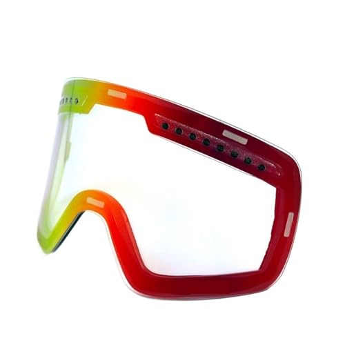 Motocross Brille Ski Goggles with Magnetic Double Layer Polarized Lens Skiing Anti-fog Snowboard Goggles Men Women Ski Glasses Eyewear case(Red2 Lens Only) von GMGQJST