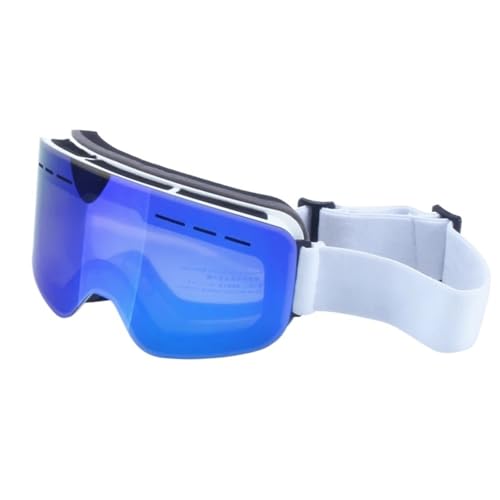 Motocross Brille Ski Snowboard Goggles Women Men Skiing Eyewear Mask Snow Protection Over Glasses Adult Double Anti-Fog Lens Cylindrical(Blue) von GMGQJST