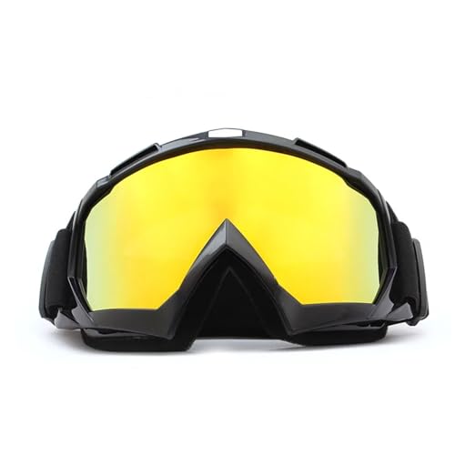 Motocross Brille Skiing Goggles Anti-Fog Skiing Eyewear Winter Snowboard Cycling Motorcycle Windproof Sunglasses Men Women Outdoor Sports Goggles(Black-Orange) von GMGQJST