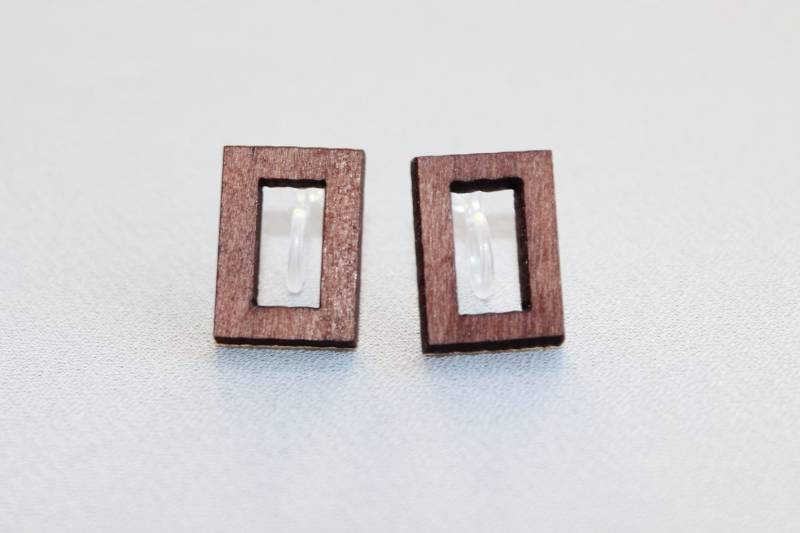 Unsichtbare Clip Auf Ohrringe, Unisex, Holz Rechteck Ons, Unisex Nicht Durchbohrte Ohrstecker, Metallfreie Clips Unsichtbare Clip Auf Ohrringe, Unisex, Holz Rechteck Ons, Unisex Nicht Durchbohrte Ohrstecker, Metallfreie Clips von GMHdesign