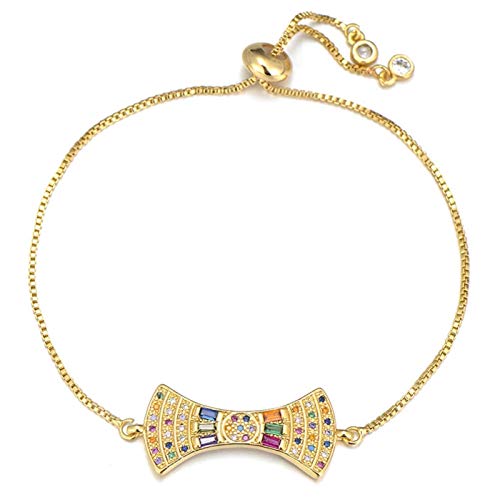 Einzigartige geometrische Lüfterform Charm Prinzessin geschnitten Kubikzirkonia Kristall einstellbare Kette Frauen Juwely Geschenk von GMJGCIRVC