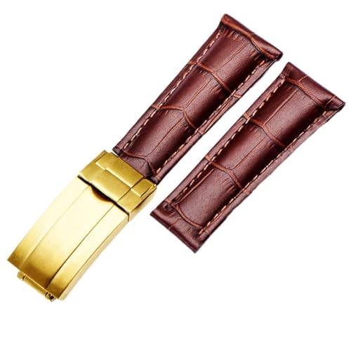 GMJGCIRVC 20 mm Waden -Uhrenbänder Gurt für Datejust Day Date echte Kuhlatten -Lederbänder Uhren Armband für Daytona Folding Clasp von GMJGCIRVC