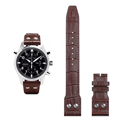 GMJGCIRVC 21mm 22mm Italy Cowhide Soft Leather Watchband For IWC Pilot Mark 18 Soft Brown Watch Strap Folding Clasp GMJGCIRVC 21mm 22mm Italy Cowhide Soft Leather Watchband For IWC Pilot Mark 18 Soft Brown Watch Strap Folding Clasp von GMJGCIRVC