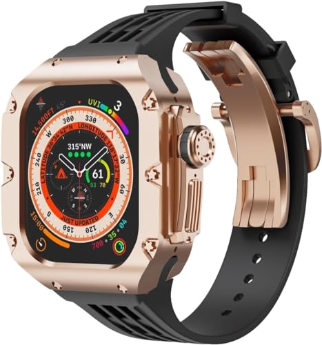 GMJGCIRVC 49mm Luxus Titnaiumlegier Watch Hülle Gummi -Uhrengurt mit Verschluss DIY Modification Kit ， Für Ultra 2 Ultra 8 Series Uhren Ersatzzubehör von GMJGCIRVC