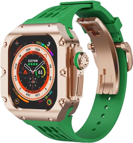 GMJGCIRVC 49mm Luxus Titnaiumlegier Watch Hülle Gummi -Uhrengurt mit Verschluss DIY Modification Kit ， Für Ultra 2 Ultra 8 Series Uhren Ersatzzubehör von GMJGCIRVC