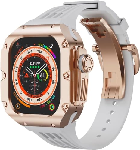 GMJGCIRVC 49mm Luxus Titnaiumlegier Watch Hülle Gummi -Uhrengurt mit Verschluss DIY Modification Kit ， Für Ultra 2 Ultra 8 Series Uhren Ersatzzubehör von GMJGCIRVC