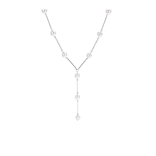 GMJGCIRVC Anhänger Halsketten Einfaches Temperament Quasten Halskette Frauen Sommerlicht Luxus -Design -Schlüsselbeinkette elegant und charmant für von GMJGCIRVC