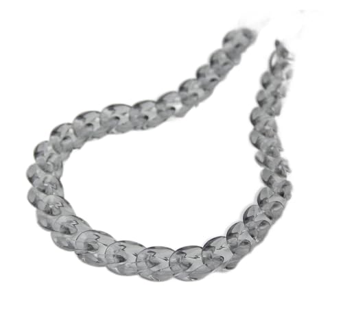 GMJGCIRVC Anhänger Halsketten Neue Acryl Black Chain Lock Halskette für Männer Frauen Hip Hop Long Buckle Mode Schmuck (Farbe: Medium) von GMJGCIRVC