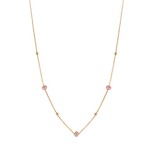 GMJGCIRVC Anhänger Halsketten natürliche Perlen Halskette Weibliche leichte Luxus sterling Silversilver Netto Rottemperament hohe Sinne Schlüsselbeinkette für Frauen von GMJGCIRVC